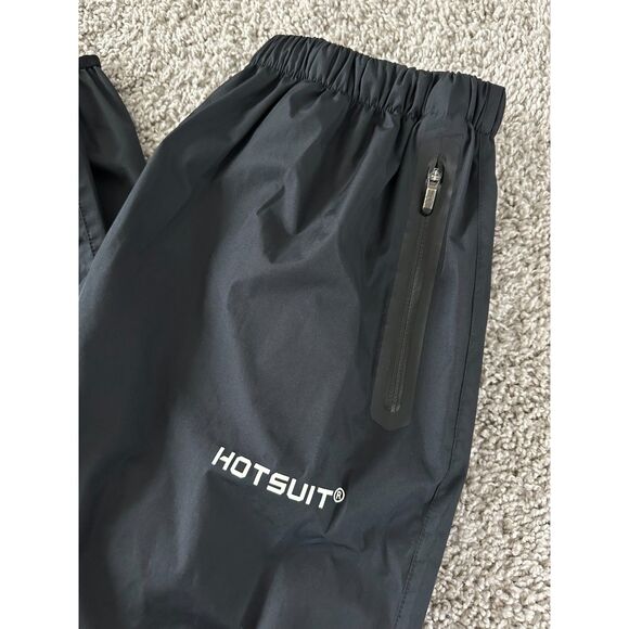 Hot Suit Women’s Black Sauna Sweat Pants Size Large Athletic Workout Fitness - Picture 6 of 6